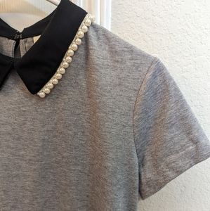 Maison Jules Peter Pan Collar Short Sleeve Top